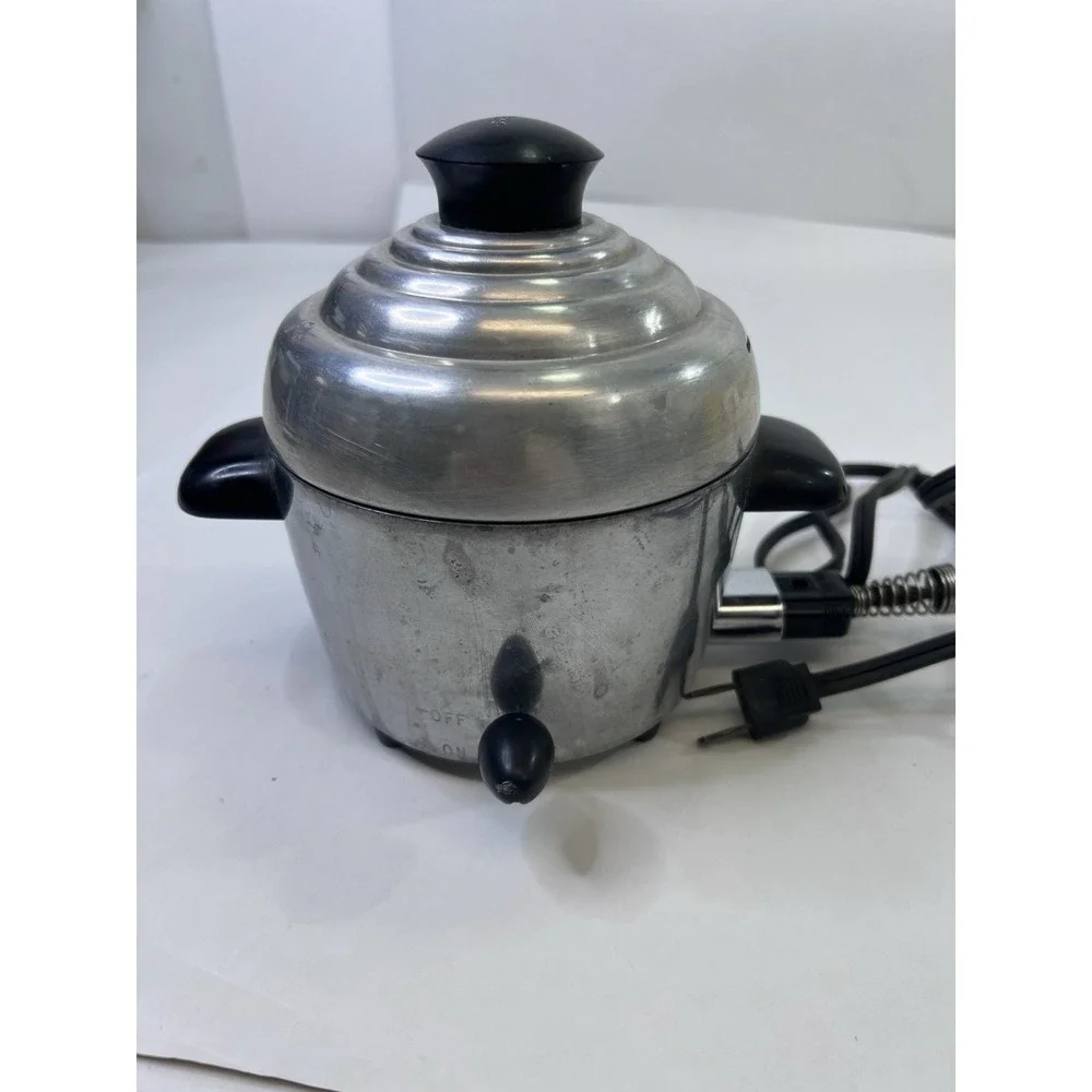 Sunbeam E2 Egg Cooker Vintage Electric Poacher Aluminum Soft, Hard Boil TESTED!